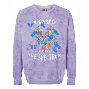 Autism Awareness Blue Butterflies Tee Spectrum Colorblast Crewneck Sweatshirt