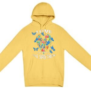 Autism Awareness Blue Butterflies Tee Spectrum Premium Pullover Hoodie