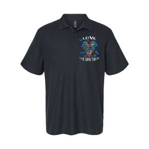 Autism Awareness Blue Butterflies Tee Spectrum Softstyle Adult Sport Polo