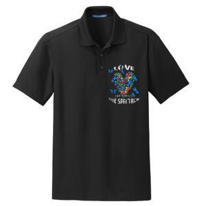 Autism Awareness Blue Butterflies Tee Spectrum Dry Zone Grid Polo