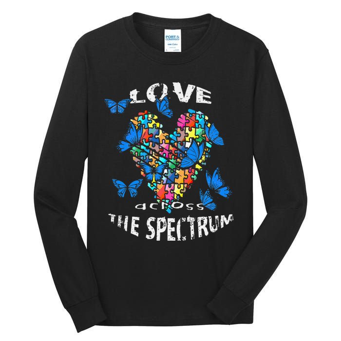 Autism Awareness Blue Butterflies Tee Spectrum Tall Long Sleeve T-Shirt