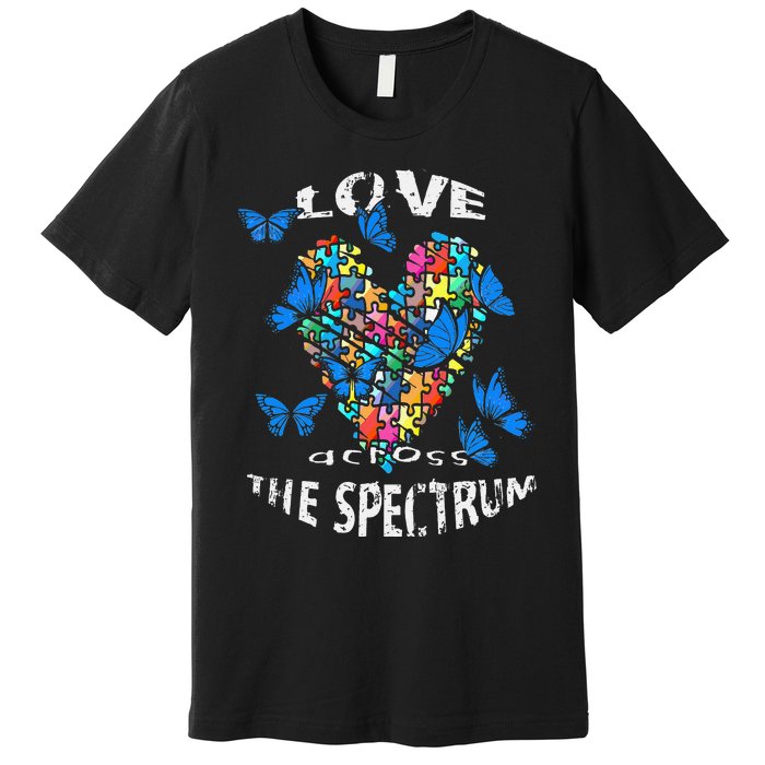 Autism Awareness Blue Butterflies Tee Spectrum Premium T-Shirt