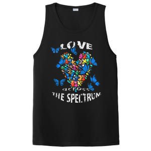 Autism Awareness Blue Butterflies Tee Spectrum PosiCharge Competitor Tank