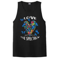 Autism Awareness Blue Butterflies Tee Spectrum PosiCharge Competitor Tank