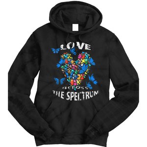 Autism Awareness Blue Butterflies Tee Spectrum Tie Dye Hoodie