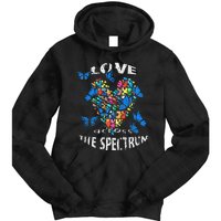 Autism Awareness Blue Butterflies Tee Spectrum Tie Dye Hoodie