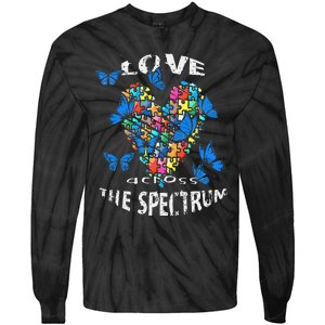 Autism Awareness Blue Butterflies Tee Spectrum Tie-Dye Long Sleeve Shirt