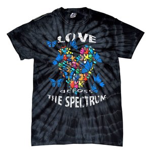 Autism Awareness Blue Butterflies Tee Spectrum Tie-Dye T-Shirt