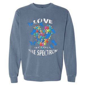 Autism Awareness Blue Butterflies Tee Spectrum Garment-Dyed Sweatshirt