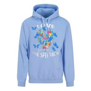 Autism Awareness Blue Butterflies Tee Spectrum Unisex Surf Hoodie