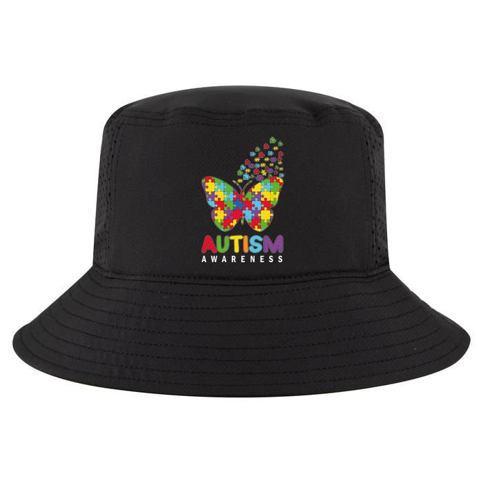 Autism Awareness Butterfly Puzzle Pieces Cool Comfort Performance Bucket Hat