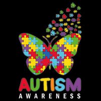 Autism Awareness Butterfly Puzzle Pieces Performance Shirt