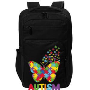 Autism Awareness Butterfly Puzzle Pieces Impact Tech Backpack