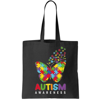 Autism Awareness Butterfly Puzzle Pieces Bag