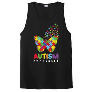 Autism Awareness Butterfly Puzzle Pieces PosiCharge Competitor Tank