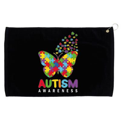 Autism Awareness Butterfly Puzzle Pieces Grommeted Golf Towel