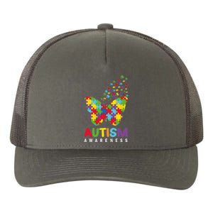 Autism Awareness Butterfly Puzzle Pieces Yupoong Adult 5-Panel Trucker Hat