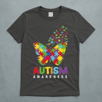 Autism Awareness Butterfly Puzzle Pieces T-Shirt