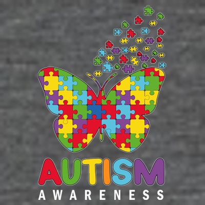 Autism Awareness Butterfly Puzzle Pieces T-Shirt