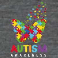 Autism Awareness Butterfly Puzzle Pieces T-Shirt