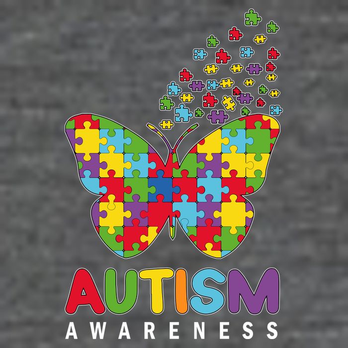 Autism Awareness Butterfly Puzzle Pieces T-Shirt
