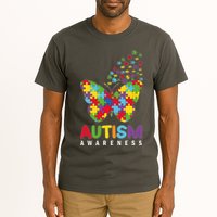 Autism Awareness Butterfly Puzzle Pieces Tall T-Shirt
