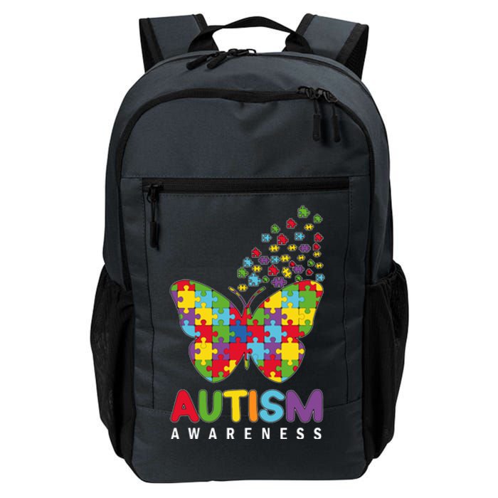 Autism Awareness Butterfly Puzzle Pieces Daily Commute Backpack