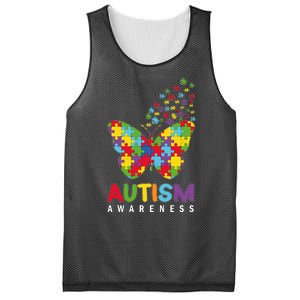 Autism Awareness Butterfly Puzzle Pieces Mesh Reversible Basketball Jersey Tank