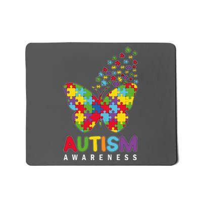 Autism Awareness Butterfly Puzzle Pieces Mousepad