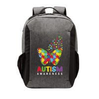 Autism Awareness Butterfly Puzzle Pieces Vector Backpack