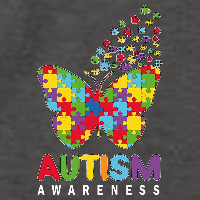 Autism Awareness Butterfly Puzzle Pieces Vector Backpack