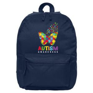 Autism Awareness Butterfly Puzzle Pieces 16 in Basic Backpack