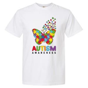 Autism Awareness Butterfly Puzzle Pieces Garment-Dyed Heavyweight T-Shirt