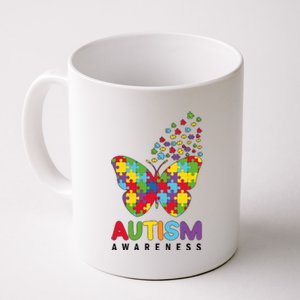 Autism Awareness Butterfly Puzzle Pieces Coffee Mug