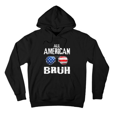 All American Bruh 4th Of July Patriotic Teens Hoodie