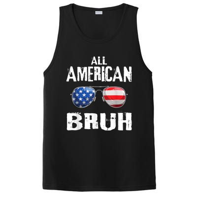 All American Bruh 4th Of July Patriotic Teens PosiCharge Competitor Tank