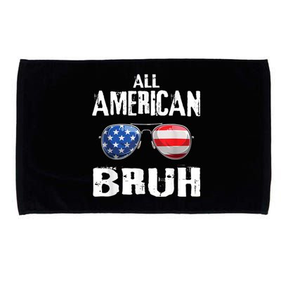 All American Bruh 4th Of July Patriotic Teens Microfiber Hand Towel