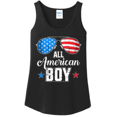 All American Boy Us Flag Sunglasses For Matching 4th Of July Ladies Essential Tank