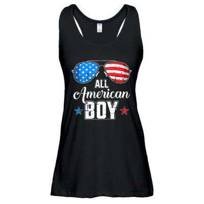 All American Boy Us Flag Sunglasses For Matching 4th Of July Ladies Essential Flowy Tank