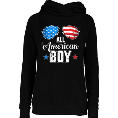 All American Boy Us Flag Sunglasses For Matching 4th Of July Womens Funnel Neck Pullover Hood