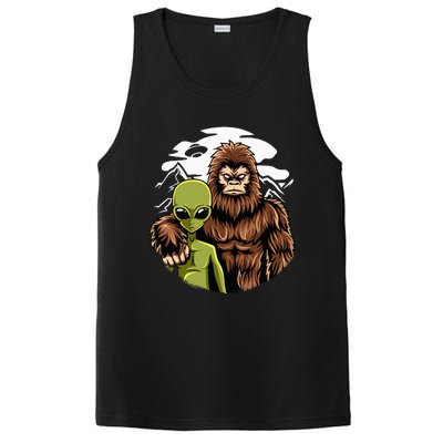 Alien And Bigfoot UFO Abduction Believer PosiCharge Competitor Tank