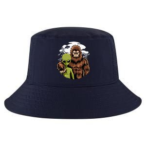 Alien And Bigfoot UFO Abduction Believer Cool Comfort Performance Bucket Hat