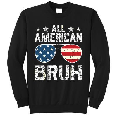 All American Bruh 4th Of July Boy Tall Sweatshirt