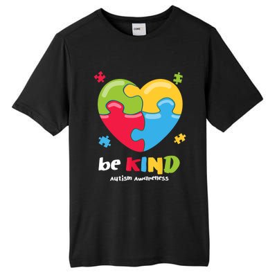 Autism Awareness - Be Kind Puzzle Heart Kindness Tall Fusion ChromaSoft Performance T-Shirt