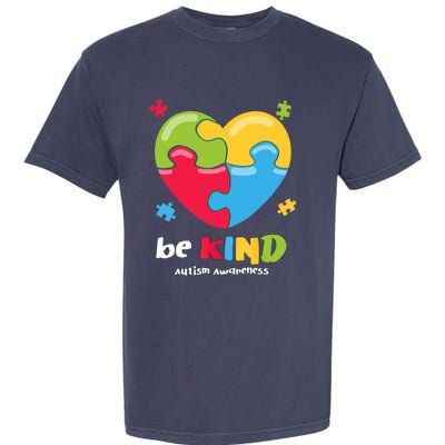 Autism Awareness - Be Kind Puzzle Heart Kindness Garment-Dyed Heavyweight T-Shirt