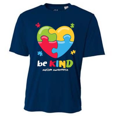 Autism Awareness - Be Kind Puzzle Heart Kindness Cooling Performance Crew T-Shirt