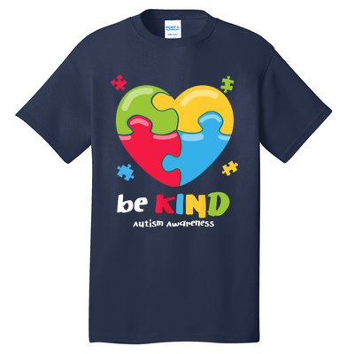 Autism Awareness - Be Kind Puzzle Heart Kindness Tall T-Shirt