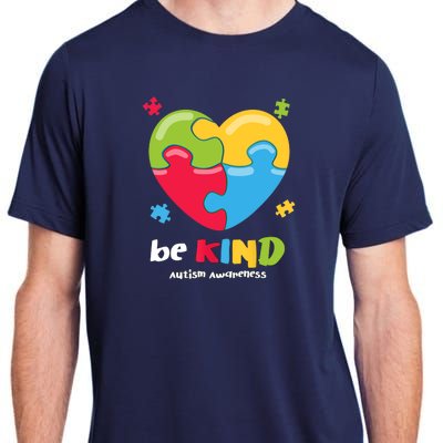 Autism Awareness - Be Kind Puzzle Heart Kindness Adult ChromaSoft Performance T-Shirt