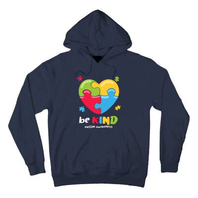 Autism Awareness - Be Kind Puzzle Heart Kindness Tall Hoodie