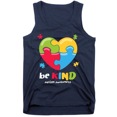 Autism Awareness - Be Kind Puzzle Heart Kindness Tank Top